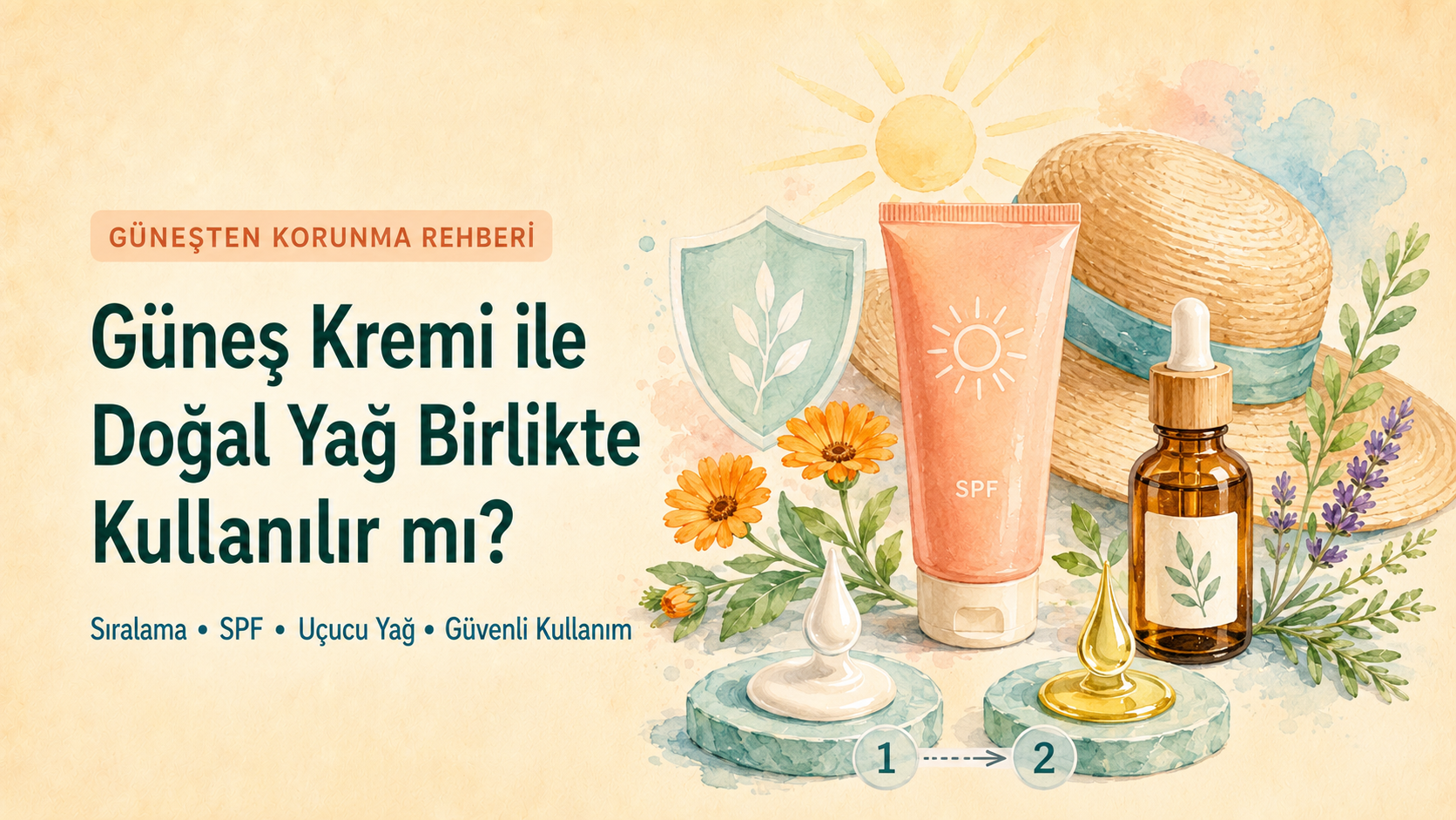 Güneş Kremi ile Doğal Yağ Birlikte Kullanılır mı?
